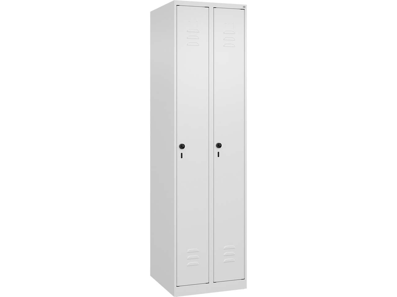 C+P Spind Classic PLUS, 2 Abteile, 1850x500x500mm, Verkehrsweiß/Verkehrsweiß