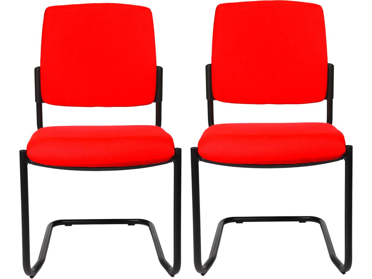 Topstar Freischwinger "BtoB 20" Rücken gepolstert rot, 2 Stk.