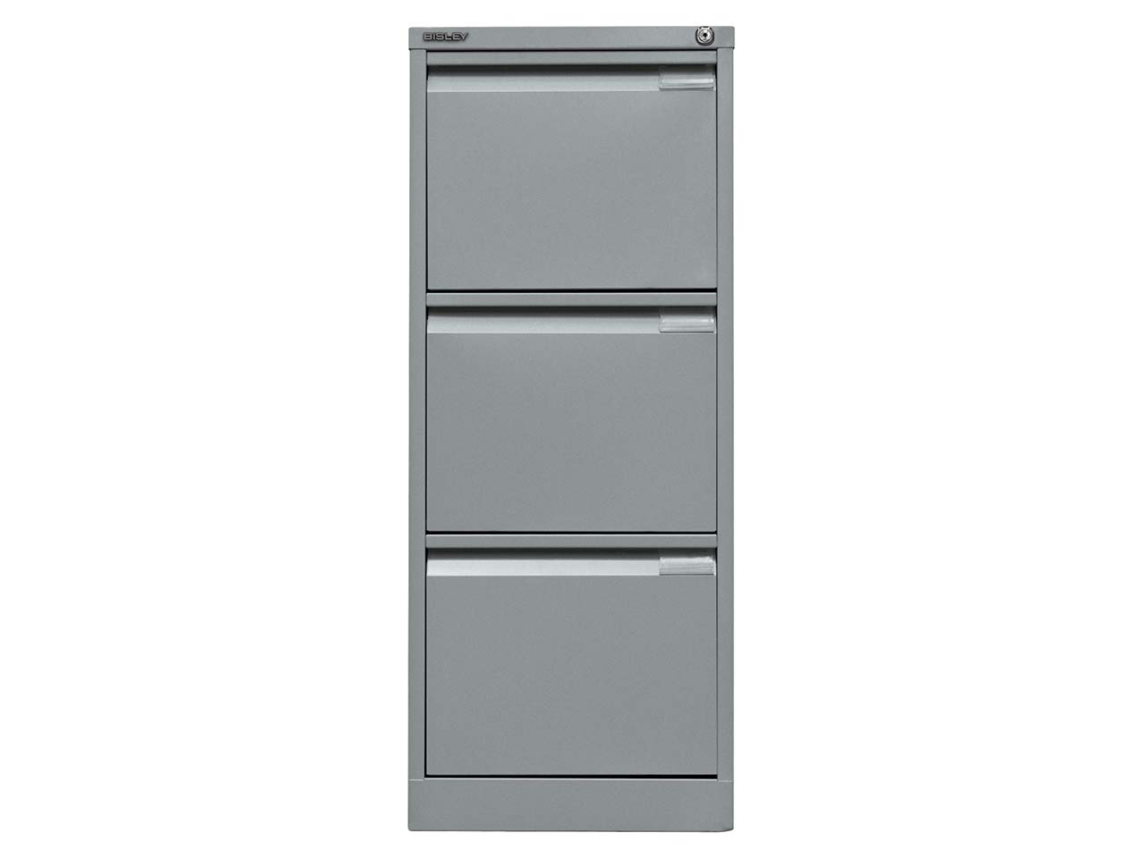 Bisley Hängeregistraturschrank silber 3 Schubladen 1-bahnig
