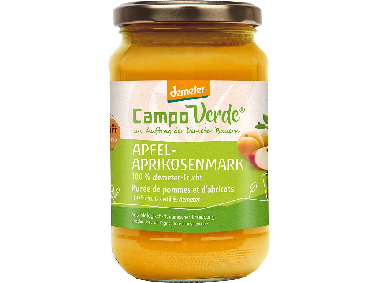 Campo Verde Bio-Apfel-Aprikosenmark, 360 g