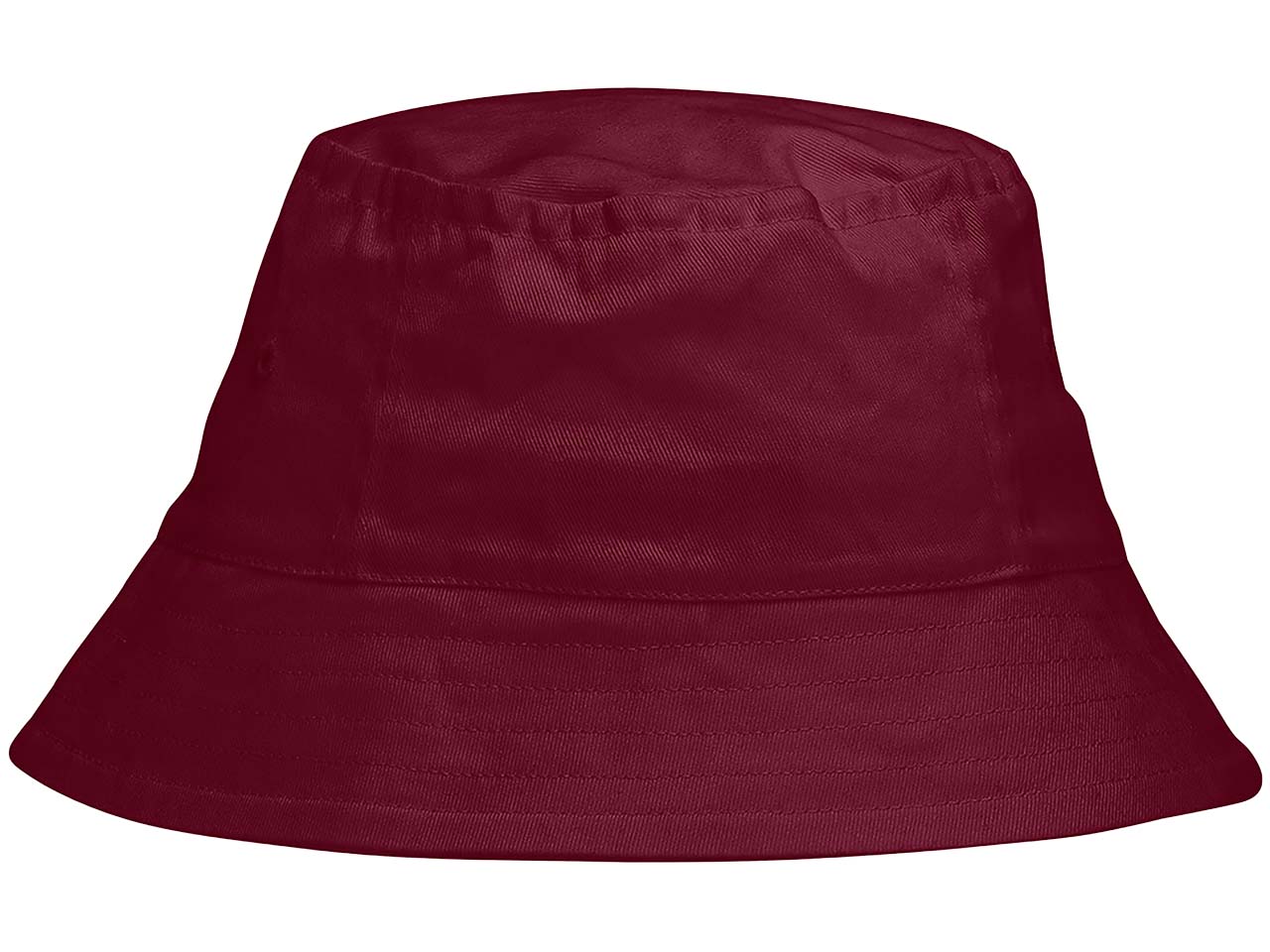 Neutral Bio-Bucket Hat aus Baumwoll-Twill, bordeaux, Gr. M/L