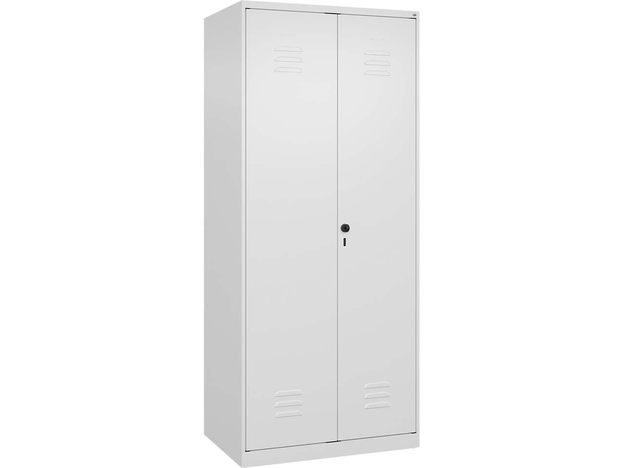 C+P Putzmittel-Spind Classic PLUS, 2 Abteile, 1850x800x500mm, Verkehrsweiß/Verkehrsweiß