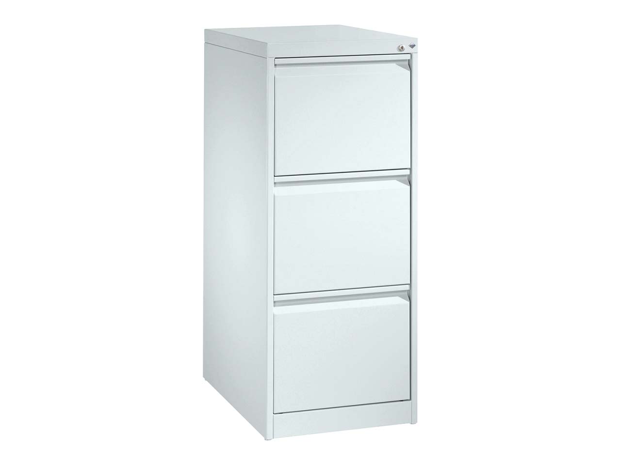 Hängeregistraturschrank einbahnig, 3 Schubladen, reinweiß/reinweiß