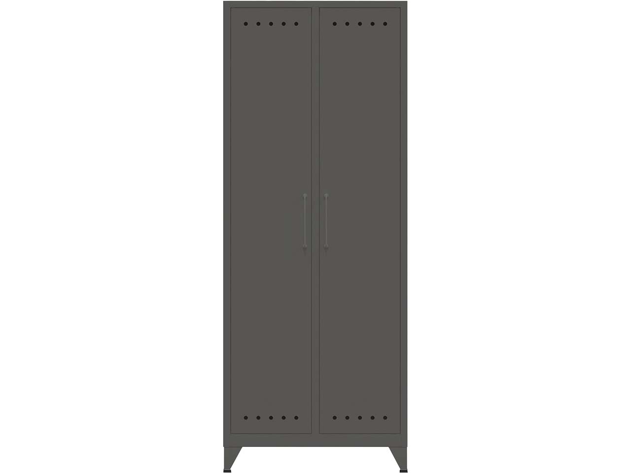 BISLEY Kleiderschrank "Fern" 1 Fachboden, Kleiderstange, B70xT51xH180cm, anthrazitgrau