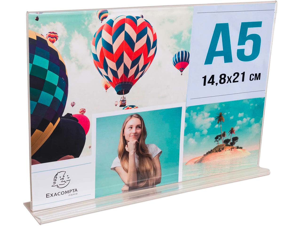 Exacompta Tischaufsteller gerade "Exacryl" aus PMMA, horizontal, DIN A5