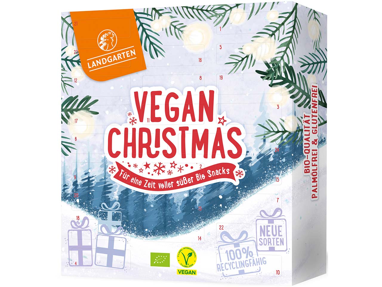 Landgarten Bio-Adventskalender "Vegan Christmas", 380 g