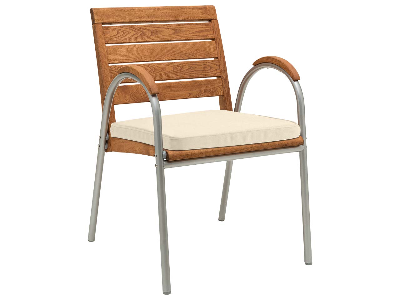 Auflage für Gartensessel 'Solano' 50 x 47 x 6 cm, Bezug aus Polyester, natur