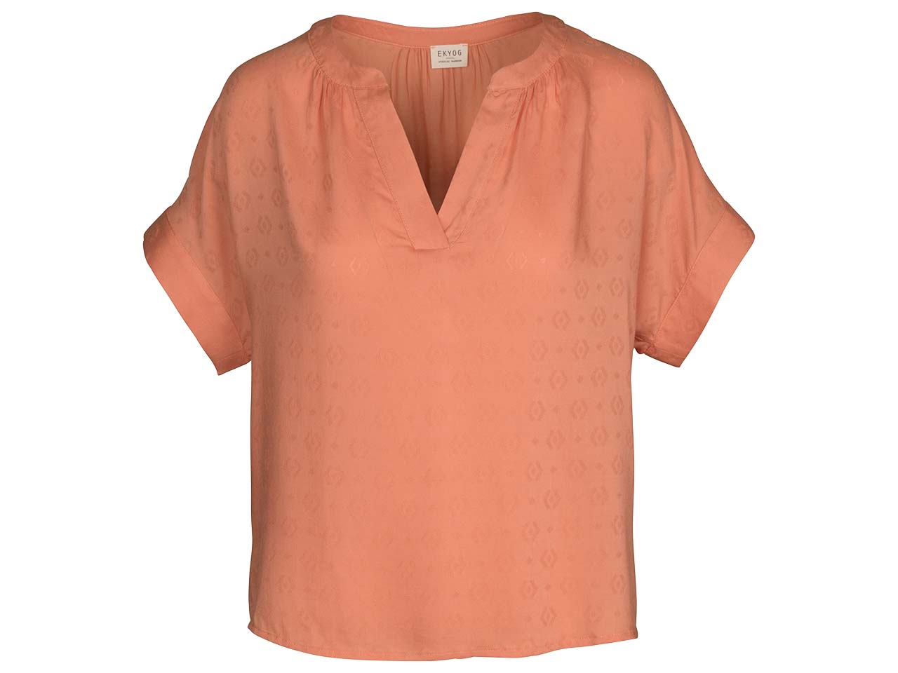 EKYOG Damen-Bluse "SERVIN" mit V-Ausschnitt, peche, Gr. 36