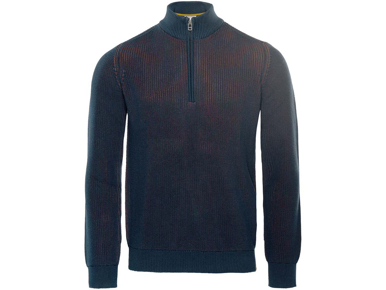 Living Crafts Bio-Herren-Troyer "SAMY" mit zweifarbigem Strick, deep sea, Gr. XL