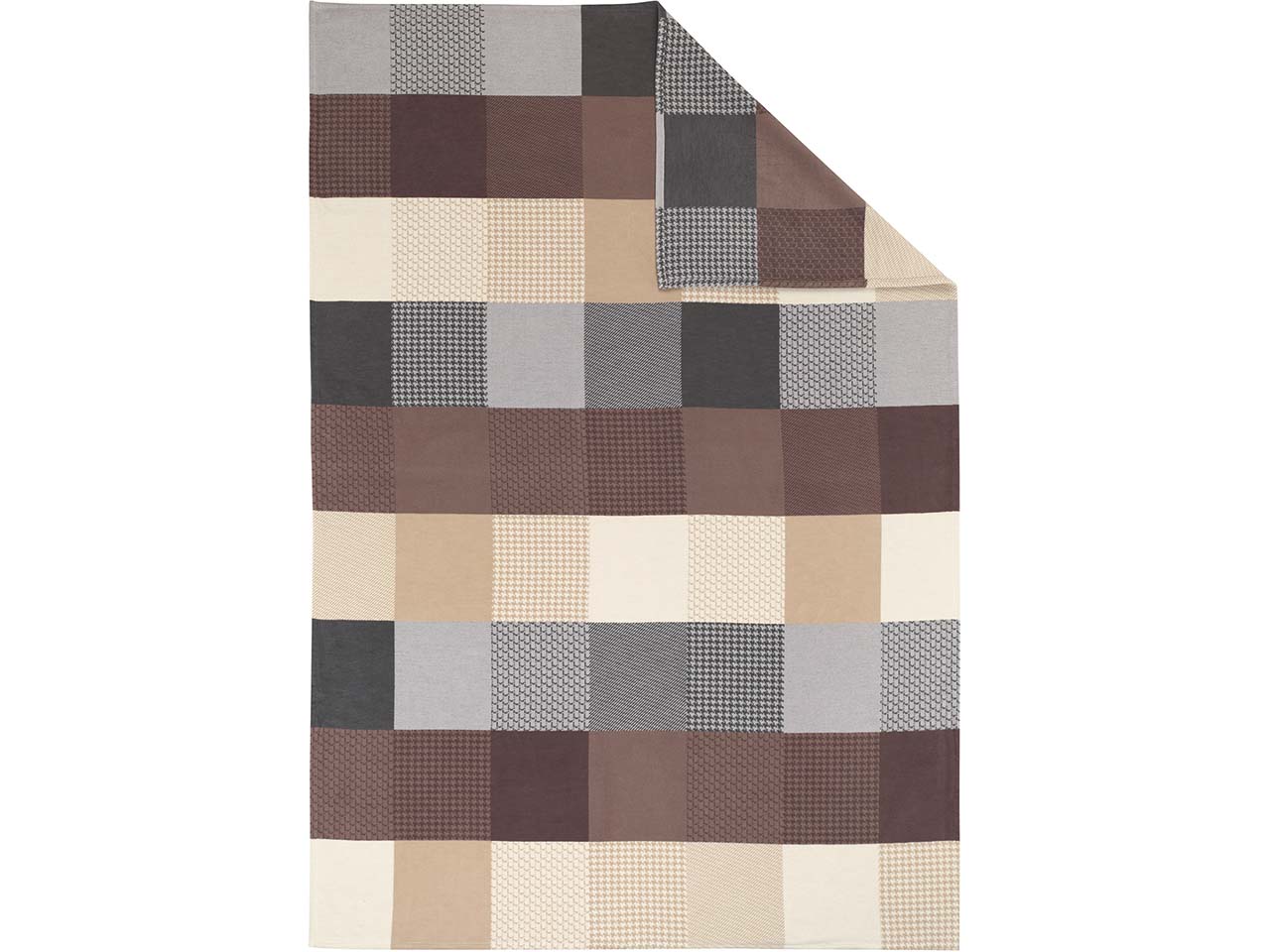 IBENA Wohndecke "Pittsburgh" 140 x 200 cm, braun/anthrazit