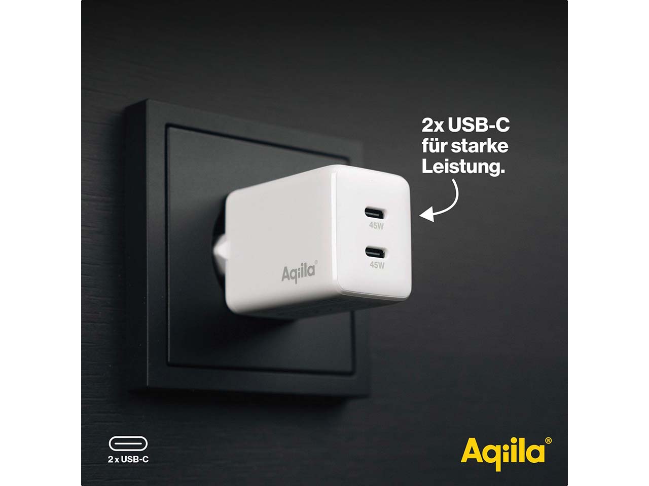Aqiila USB Ladegerät und Ladeadapter "Chargebird W2"