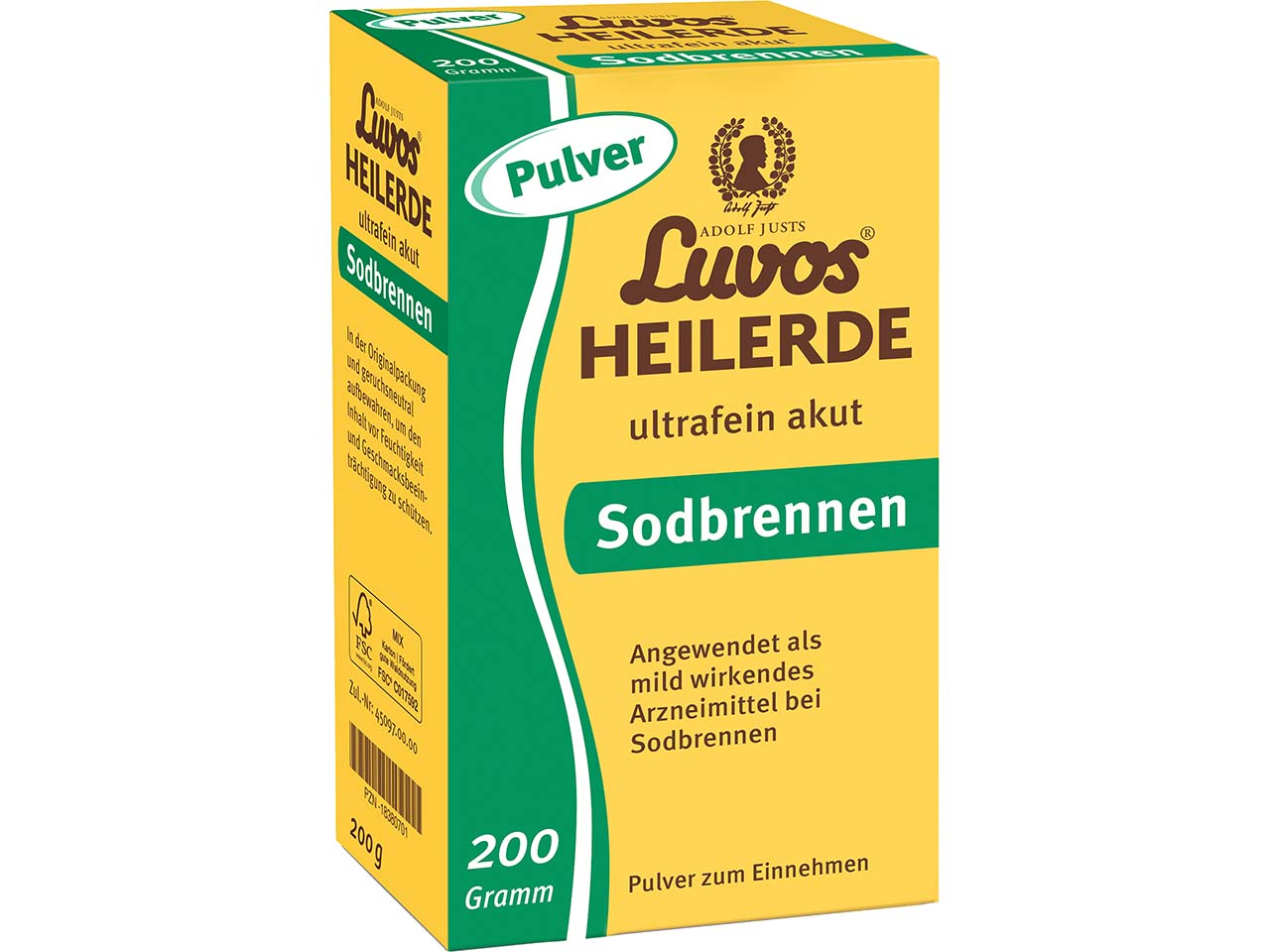 Luvos Heilerde-Pulver für Sodbrennen, ultrafein akut, 200 g