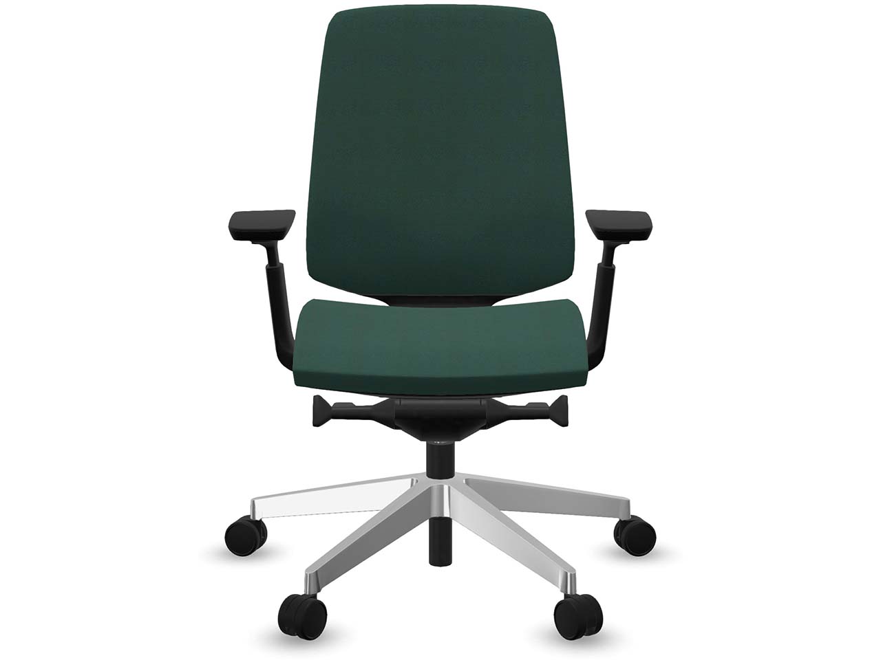 Profim Bürodrehstuhl "LIGHT UP" mit Armlehnen, Gestell: silber, Stoff: grün