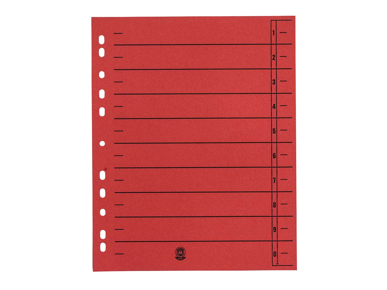 50 Trennblätter rot, 230 g/m²