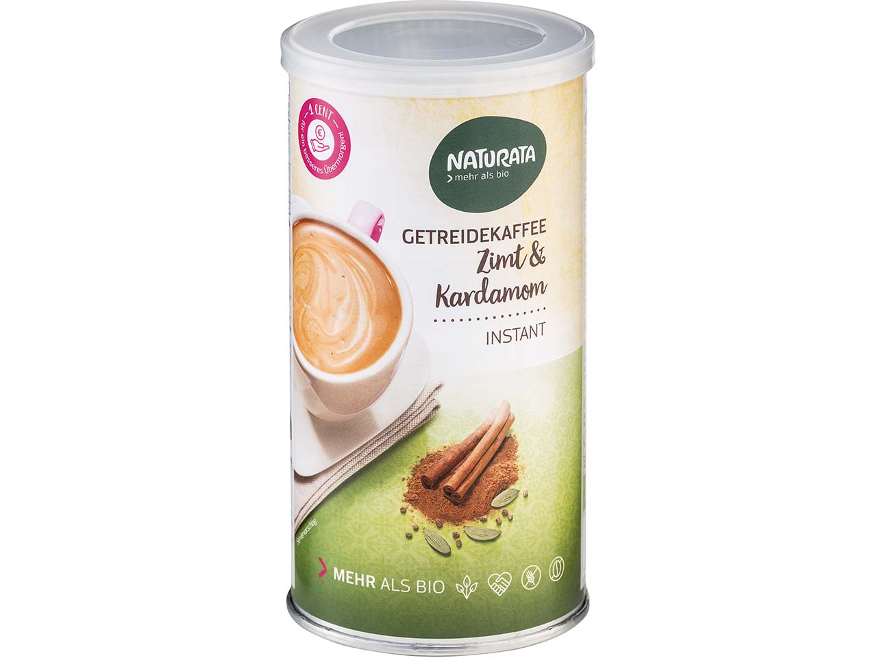 NATURATA Bio-Instant-Getreidekaffee "Zimt & Kardamom", 125 g