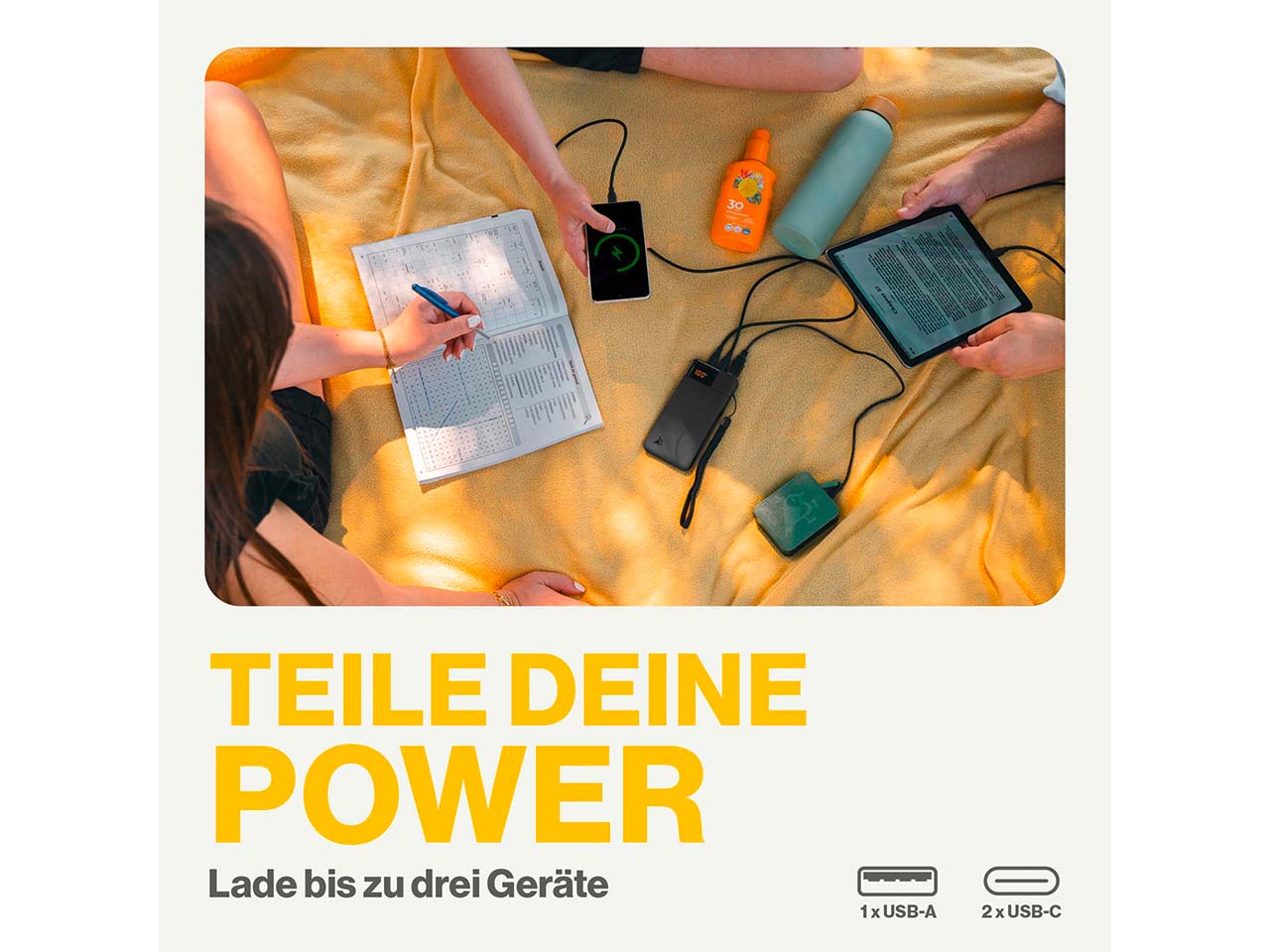 Aqiila Powerbank "Powerbird B10" 10.000 mAh, schwarz