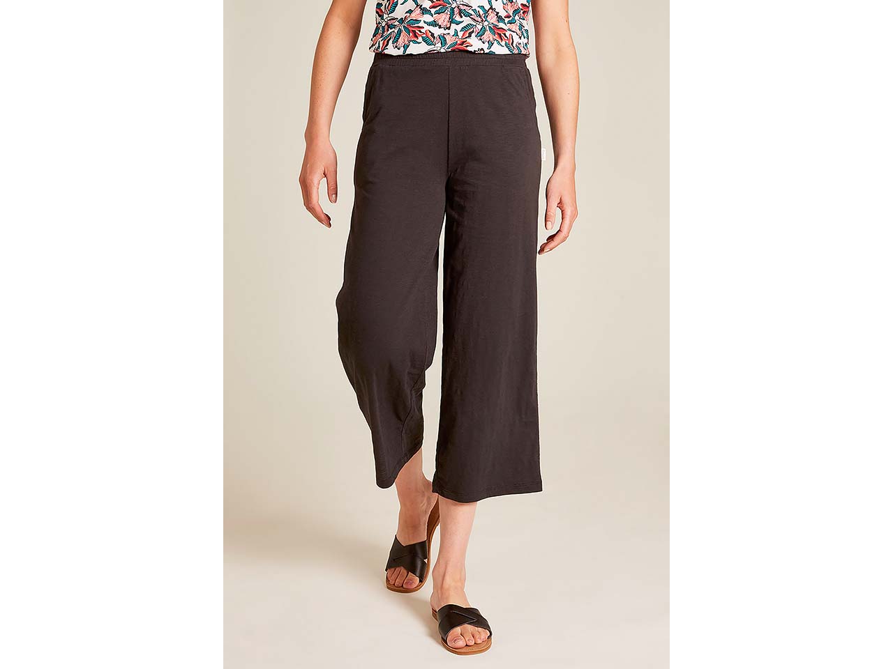 tranquillo Bio-Damen-Hose im Culotte-Stil, black, Gr. S