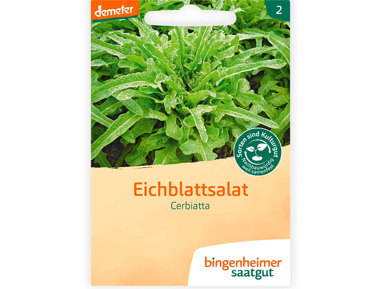 bingenheimer saatgut Bio-Samen Eichblattsalat "Cerbiatta", 1 Stk.