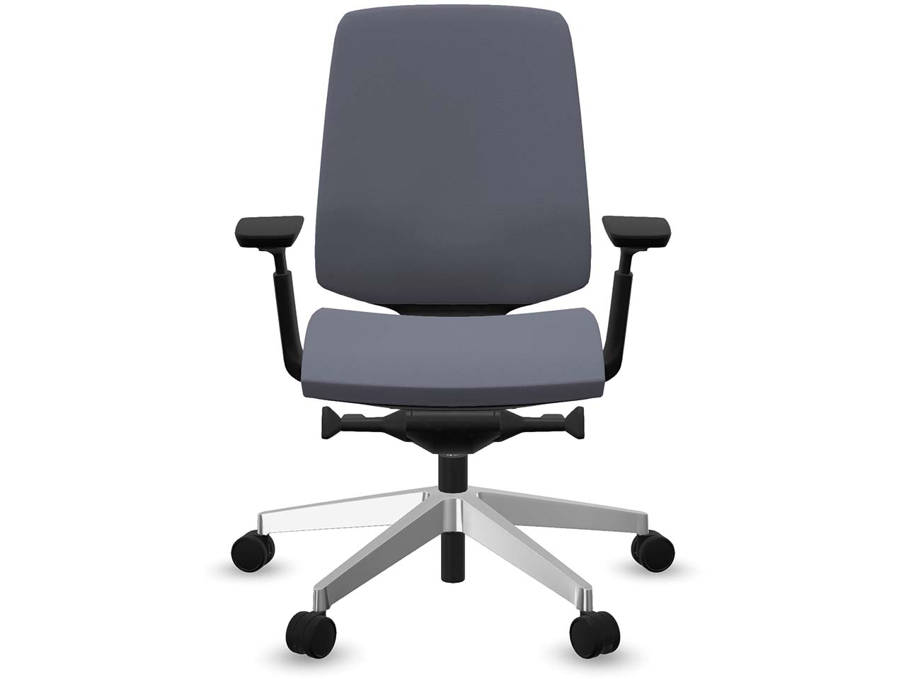 Profim Bürodrehstuhl "LIGHT UP" mit Armlehnen, Gestell: silber, Stoff: lavendel