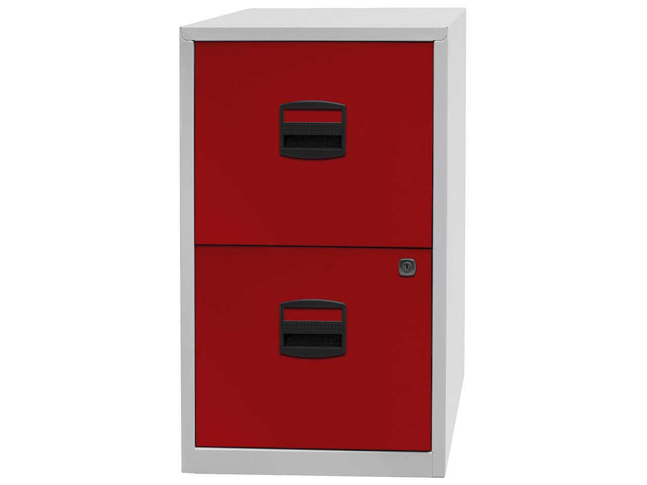 Bisley Home Container mit 2 HR Schübe grau/rot