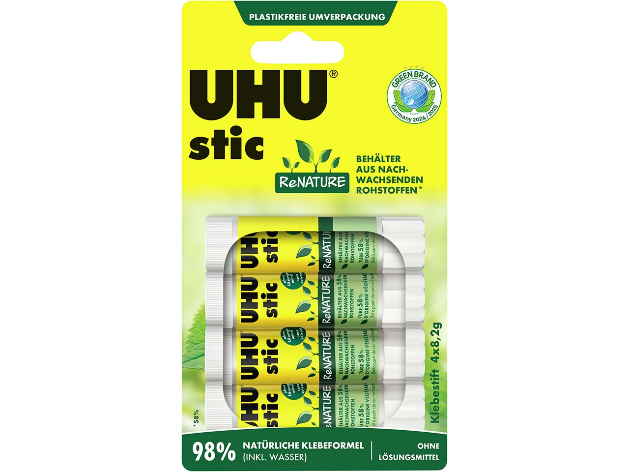 UHU Klebestift "stic ReNature" 4 x 8,2 g