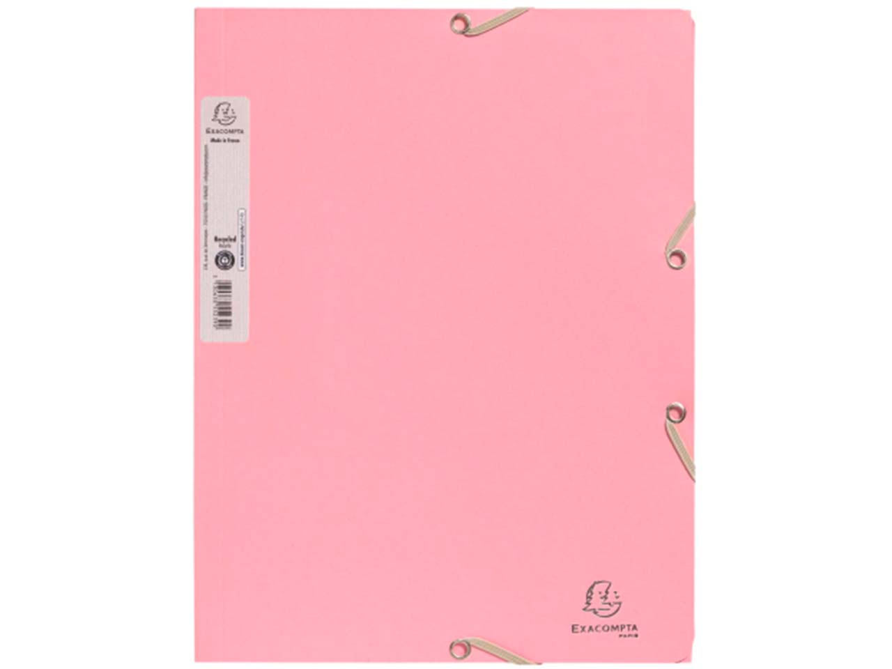 Exacompta Sammelmappe "AutentiK" mit Gummizug, 3 Klappen, rosa