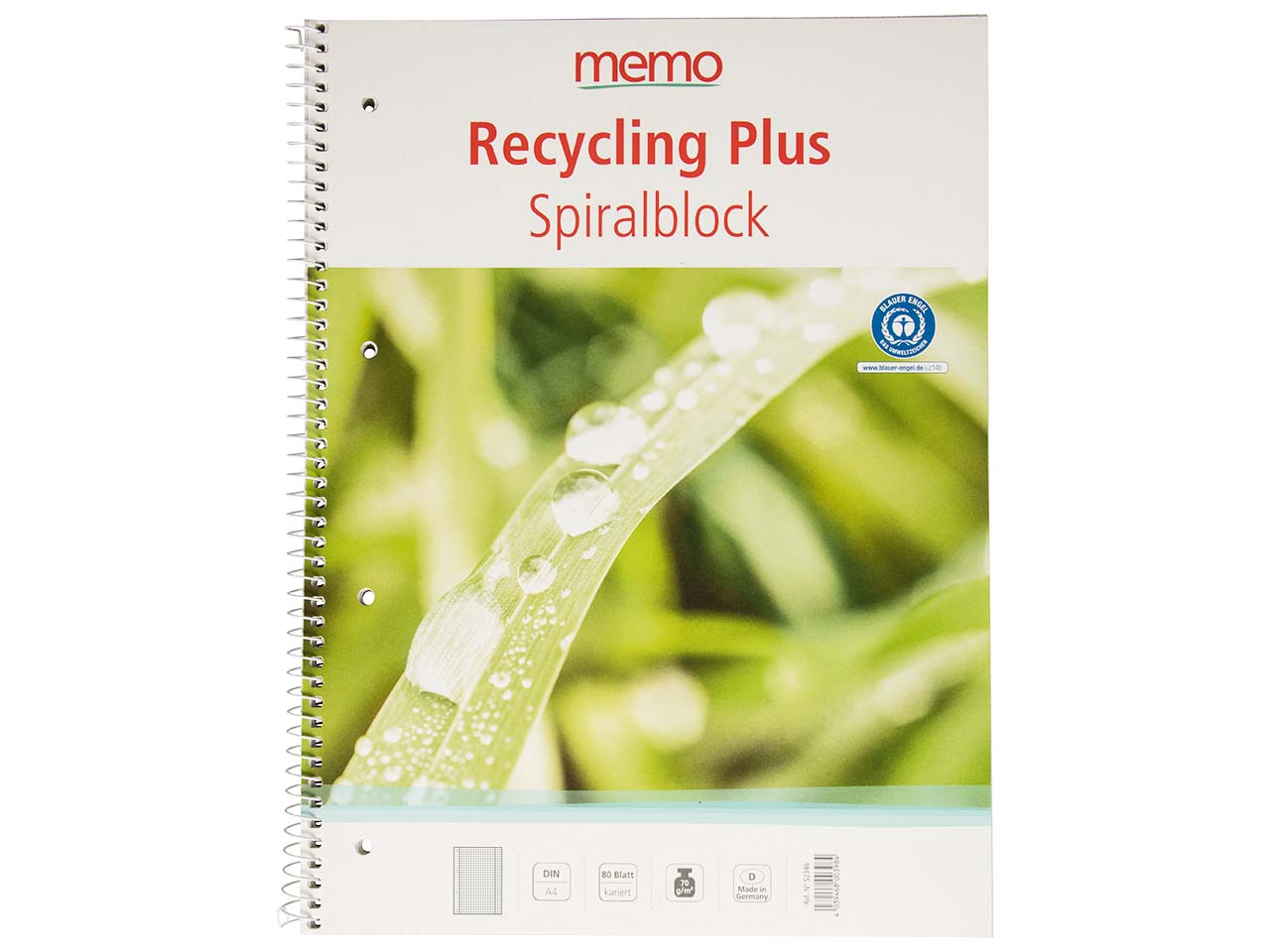 memo Collegeblock DIN A4, kariert, 80 Blatt