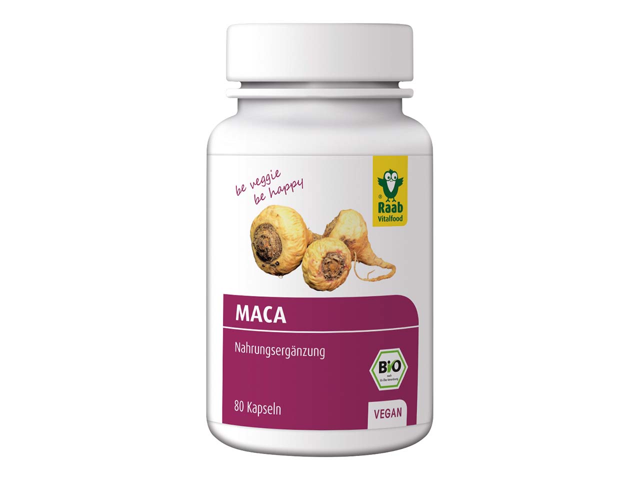 Raab Vitalfood Bio Maca Kapseln, 80 Stk.