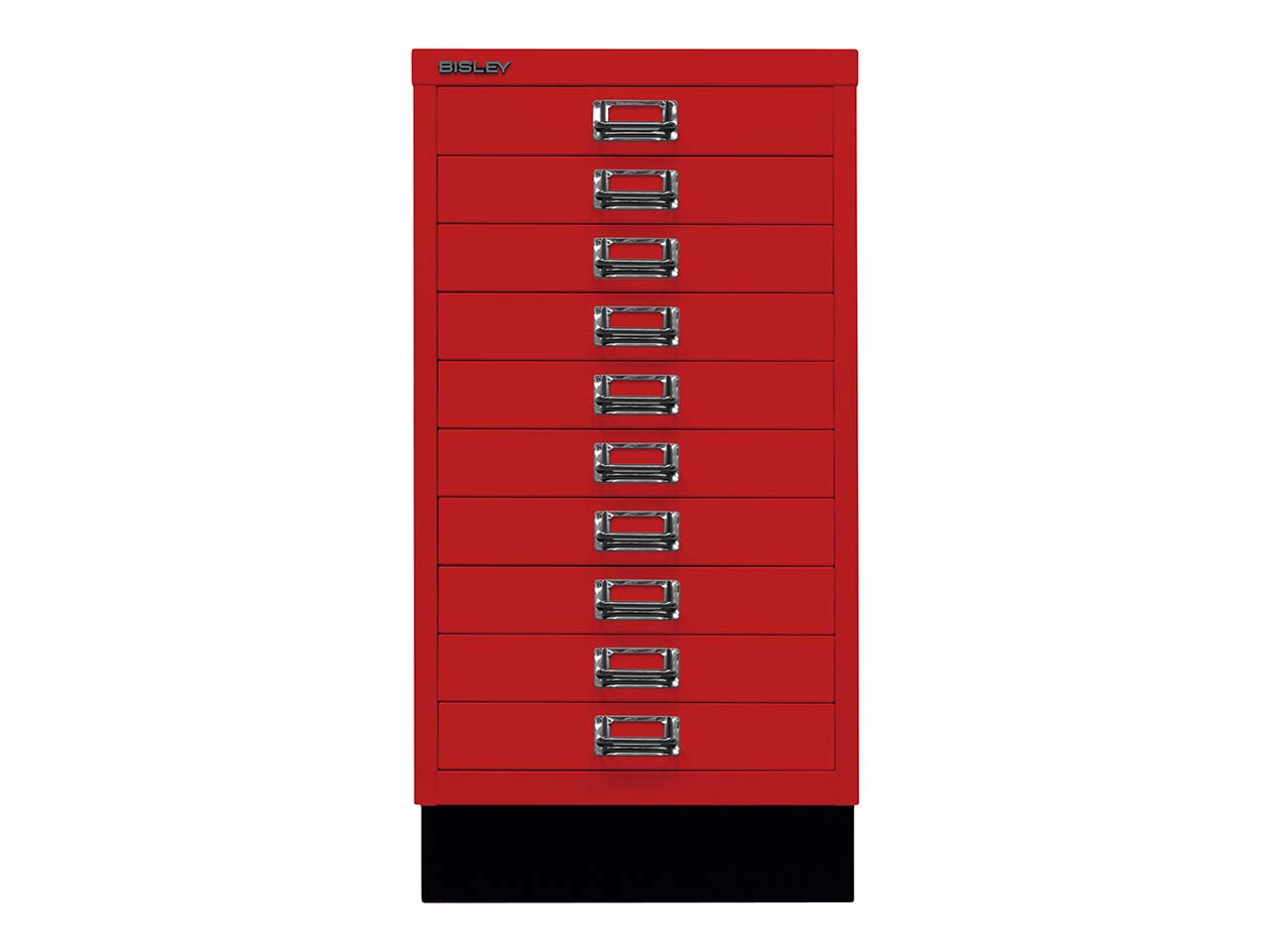 BISLEY Schubladenschrank "MultiDrawer" DIN A3 mit 10 Schubladen kardinalrot