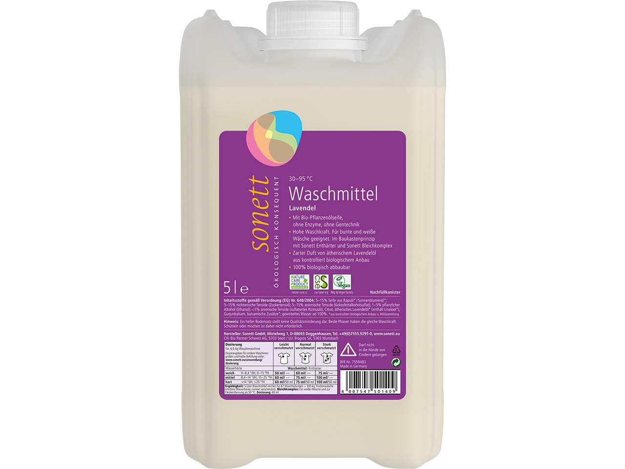 Sonett Flüssigwaschmittel 'Lavendel', 5 l