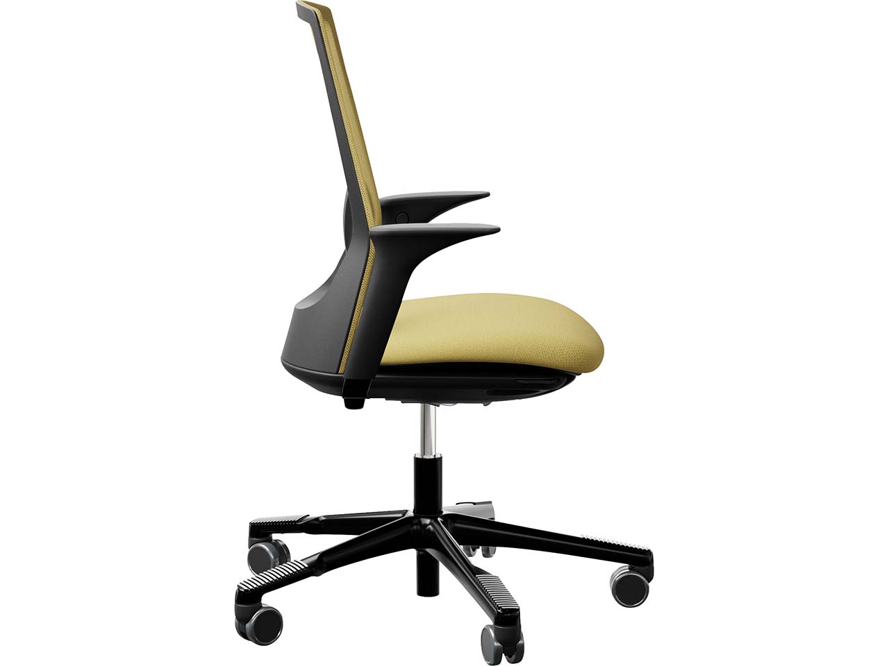 HAG Bürodrehstuhl "Futu mesh 1100-S" mit AL, Gestell: schwarz, Stoff: "FutuKnit" Straw