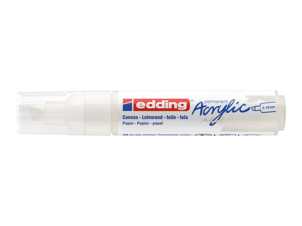 edding Acrylmarker "Acrylic 5000" Keilspitze, weiß