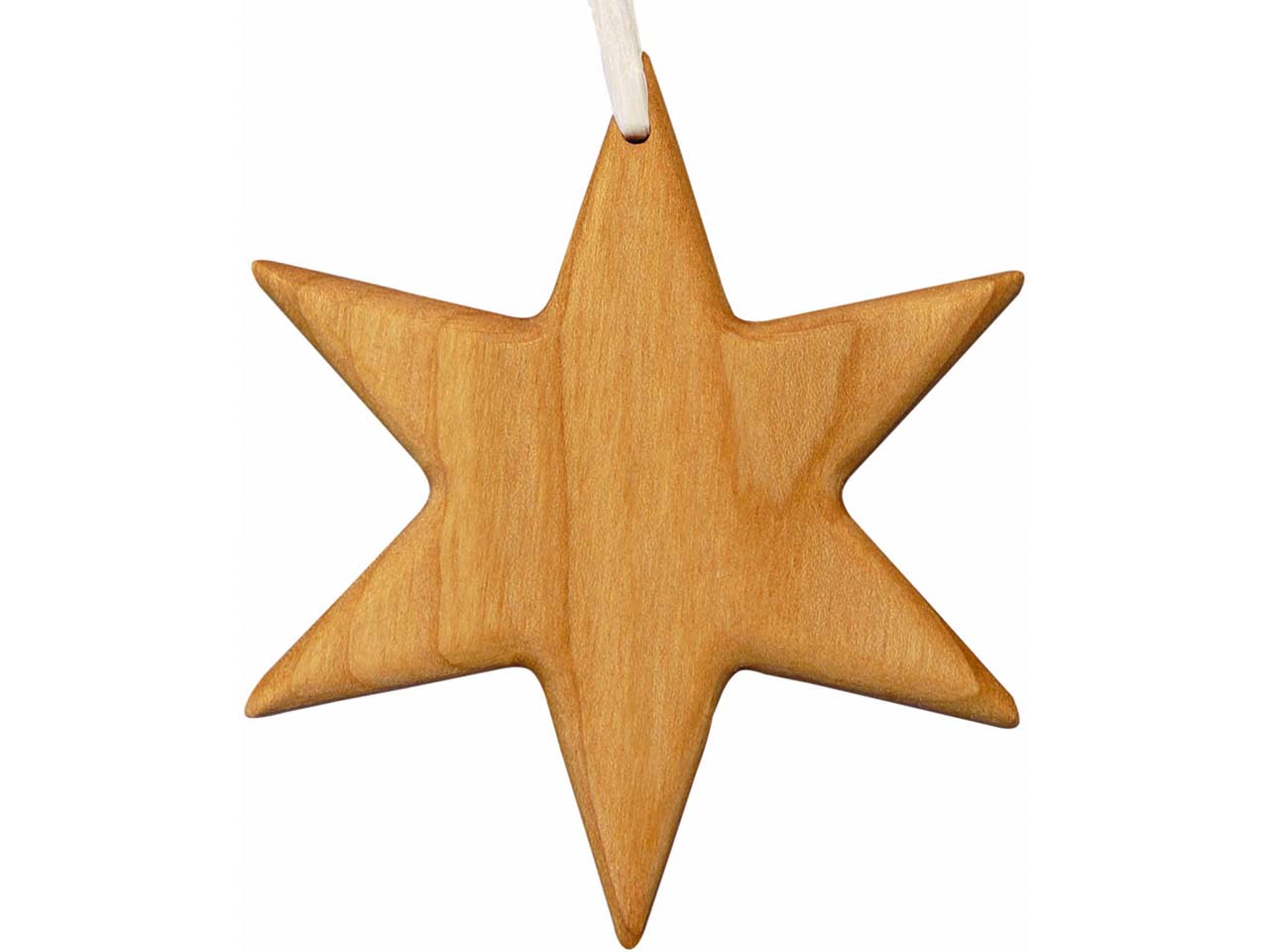 Dekoanhänger "Stern" aus Holz mit Aufhängungsfaden