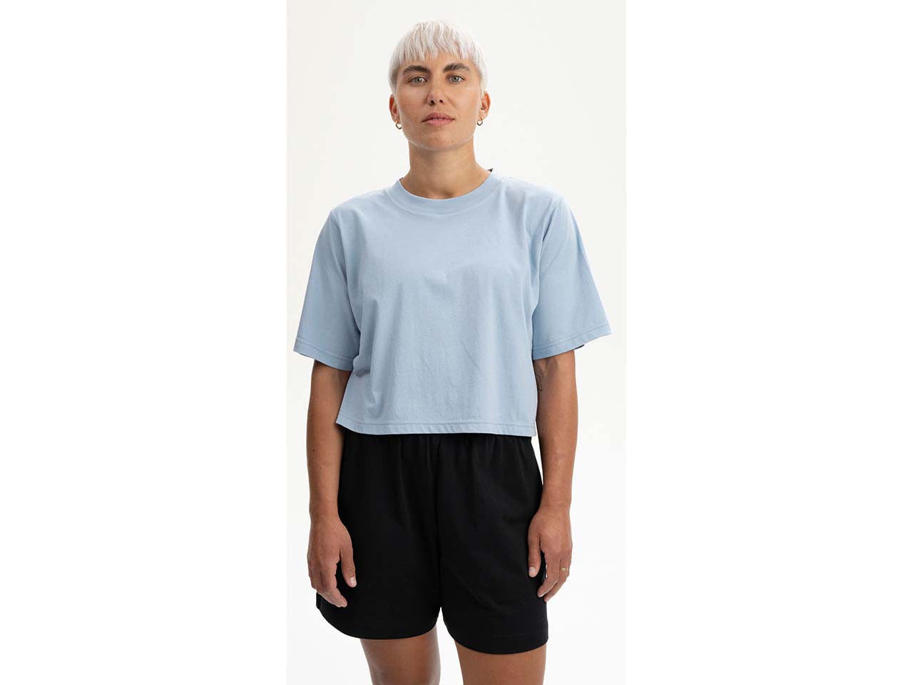 MELA Bio-Damen-T-Shirt 'DESNA' mit Rundhalsausschnitt, zartes blau, Gr. L