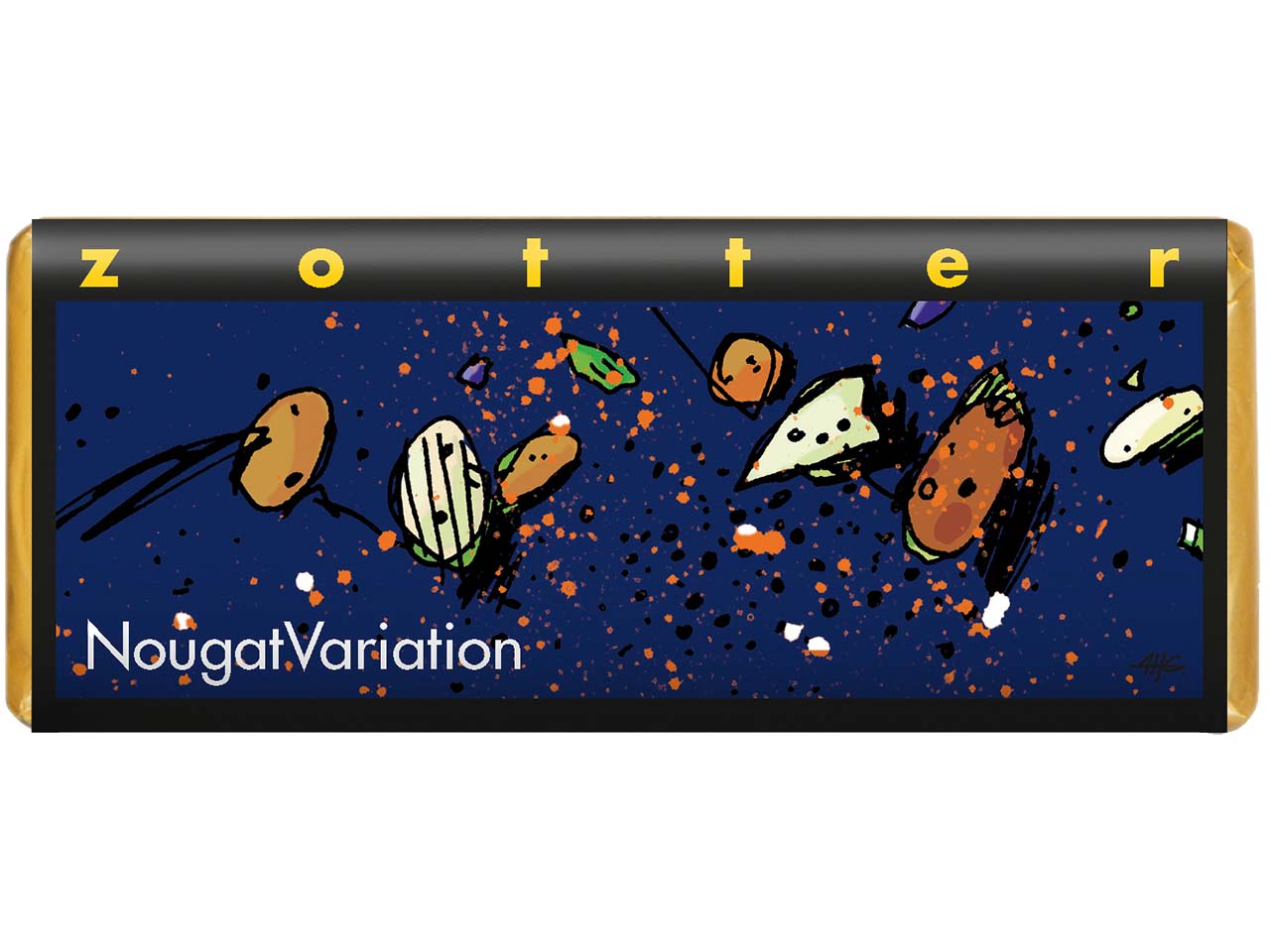 Zotter Bio-Zartbitter-Schokolade "Nougat Variation" 70 g