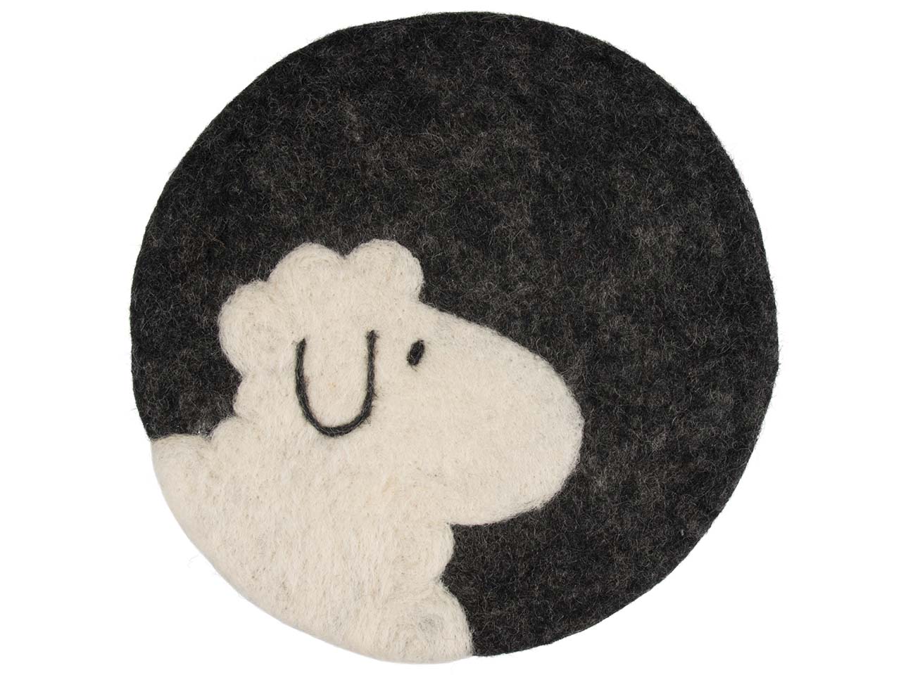 cilio Untersetzer 'LANA Schaf', schwarz, aus Schafwolle