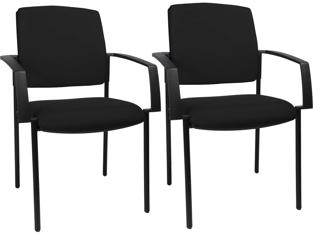 Topstar Besprechungsstuhl "BtoB 10" mit Armlehnen Rücken gepolstert, 2 Stk. schwarz
