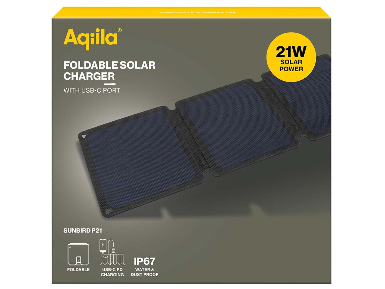 Aqiila tragbares Solarladegerät "Sunbird P21"
