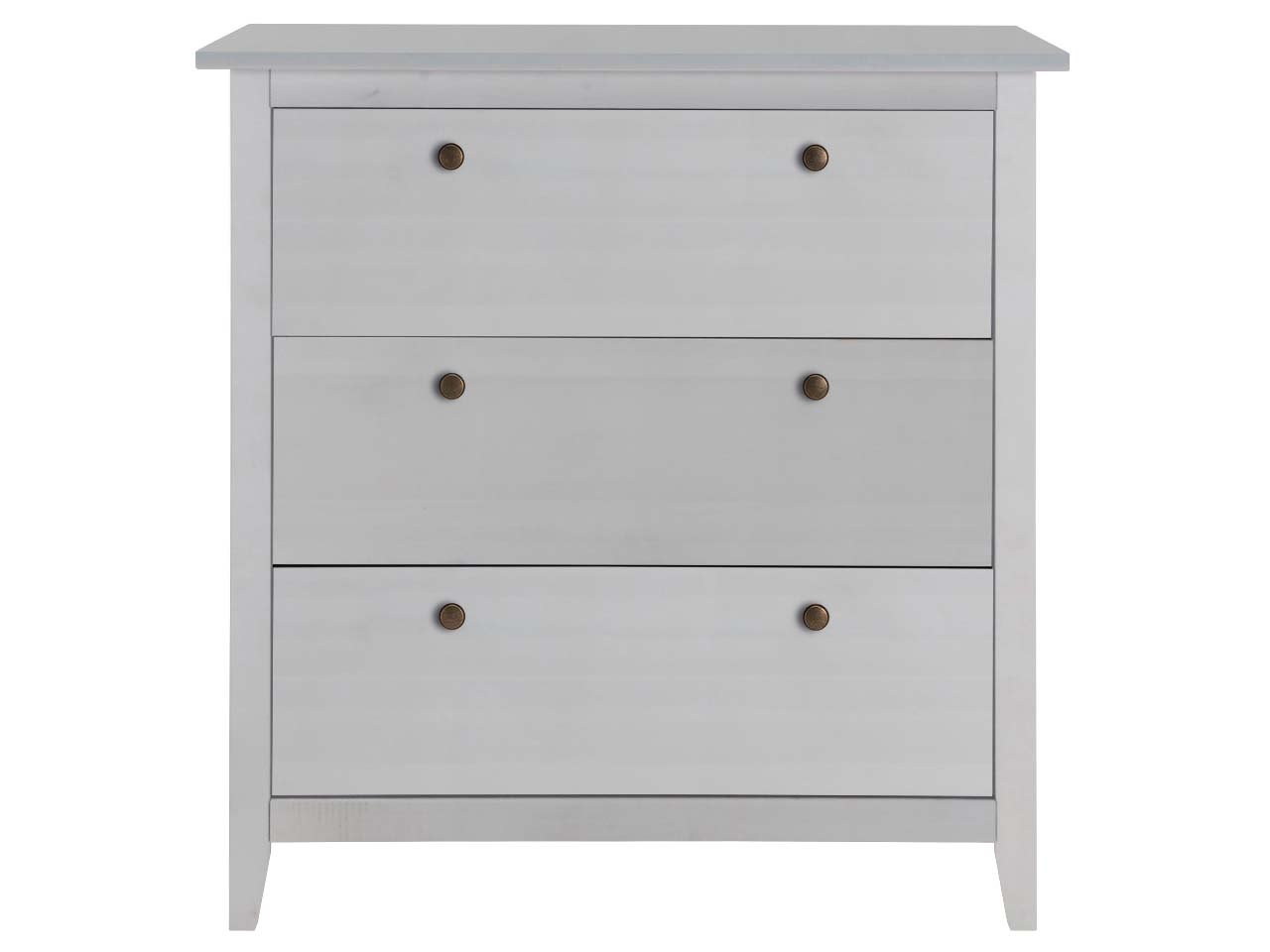 Kommode "Solvita" mit 3 Schubladen, B 91 x T 40 x H 91 cm, Kiefer weiß