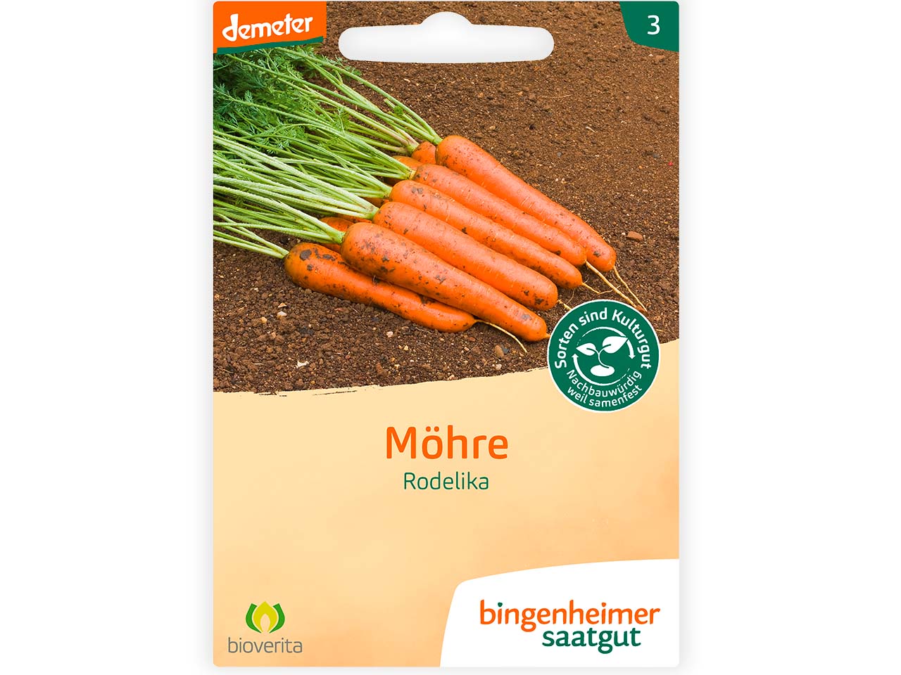 bingenheimer saatgut Bio-Samen Möhre "Rodelika", 1 Stk.