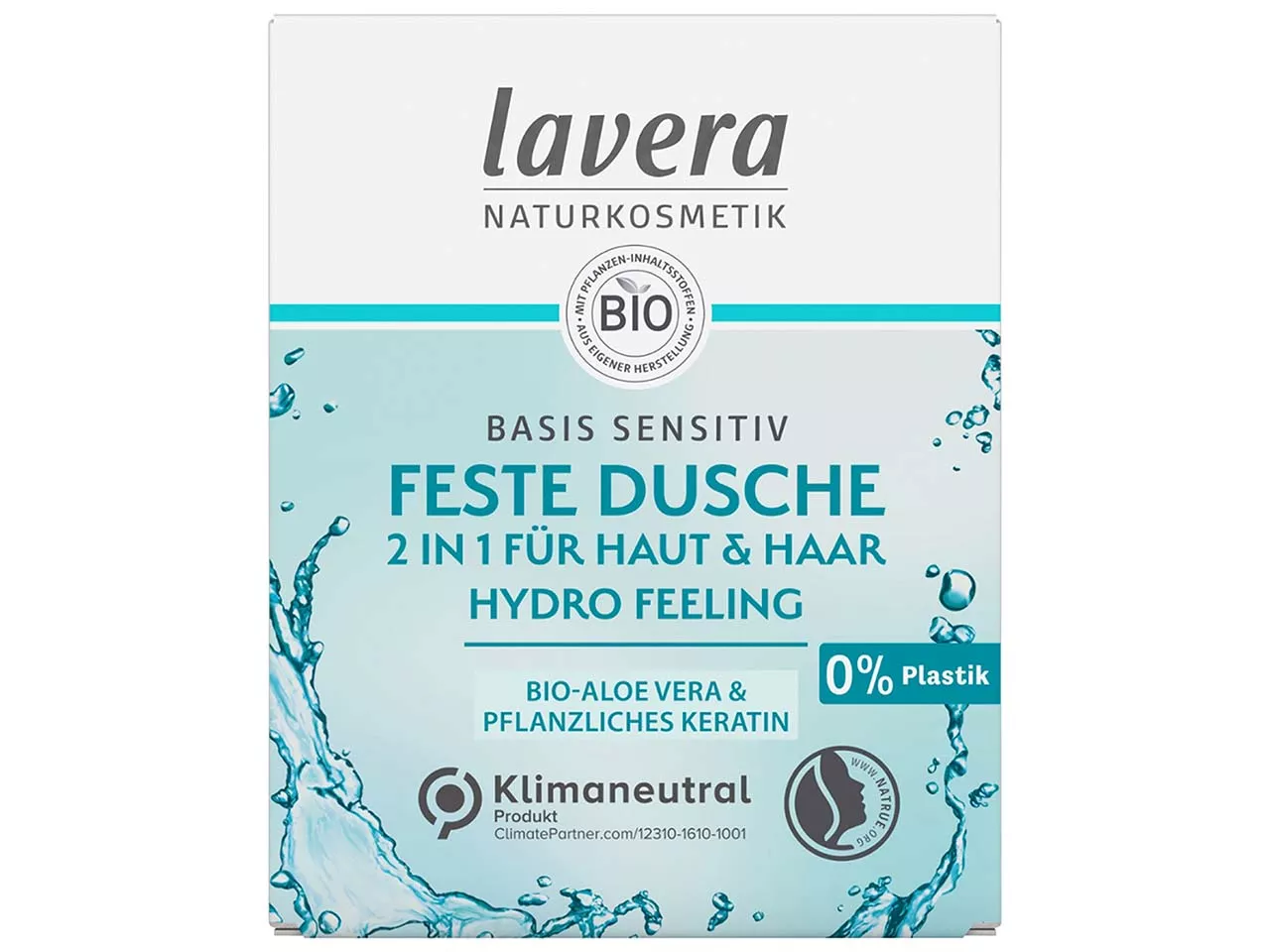 lavera Bio 2-in-1 Festes Duschgel & Shampoo "basis sensitiv", 50 g