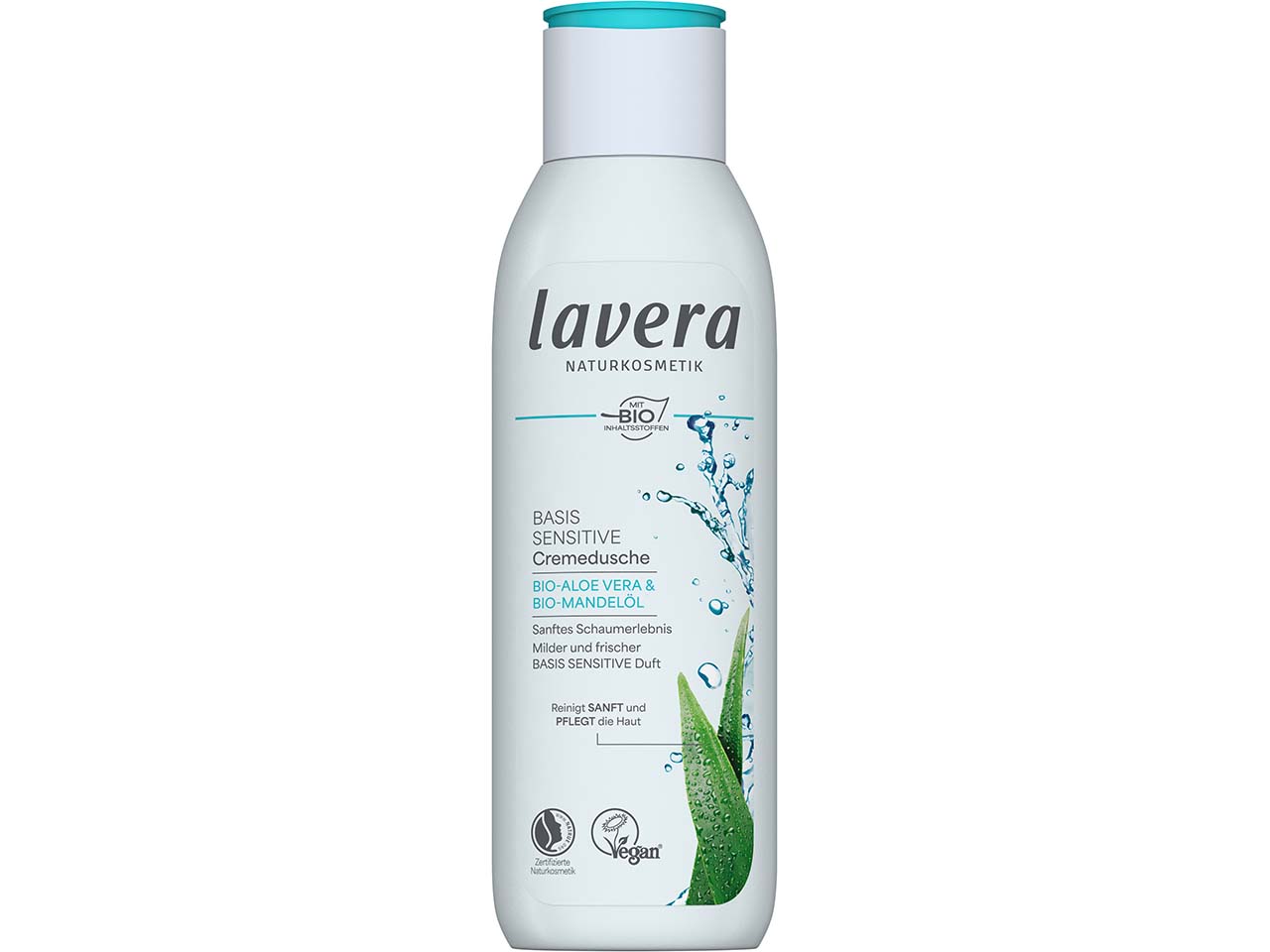 lavera Cremedusche "Basis Sensitive" Bio-Aloe Vera & Bio-Mandelöl, 250 ml