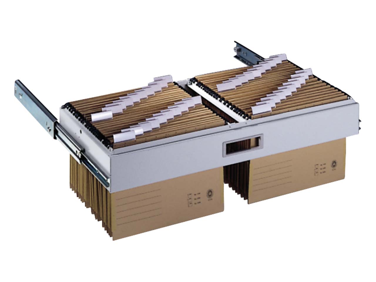 Hängeregistratur für farbige C+P Schränke,Tiefe 40 cm, Vollauszug