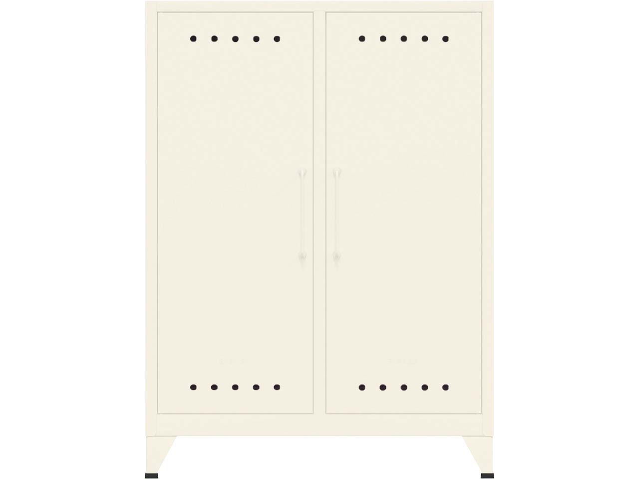 BISLEY Sideboard "Fern" 2 Fachböden, B80xT40xH110cm, verkehrsweiß