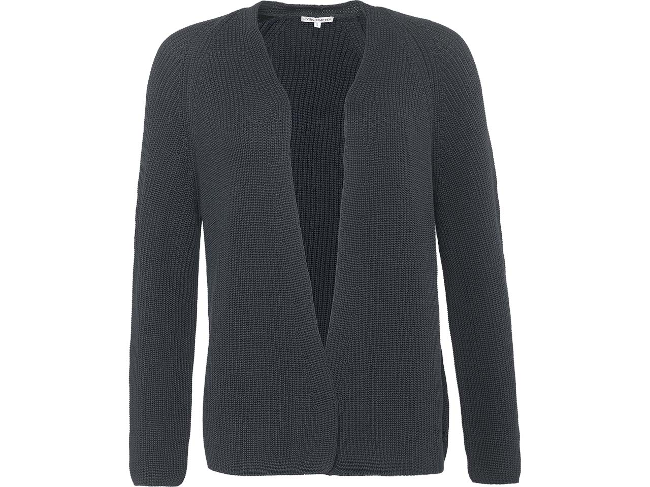 Living Crafts Bio-Damen-Strickjacke "OLIVIA" ohne Verschluss , ink blue, Gr. L