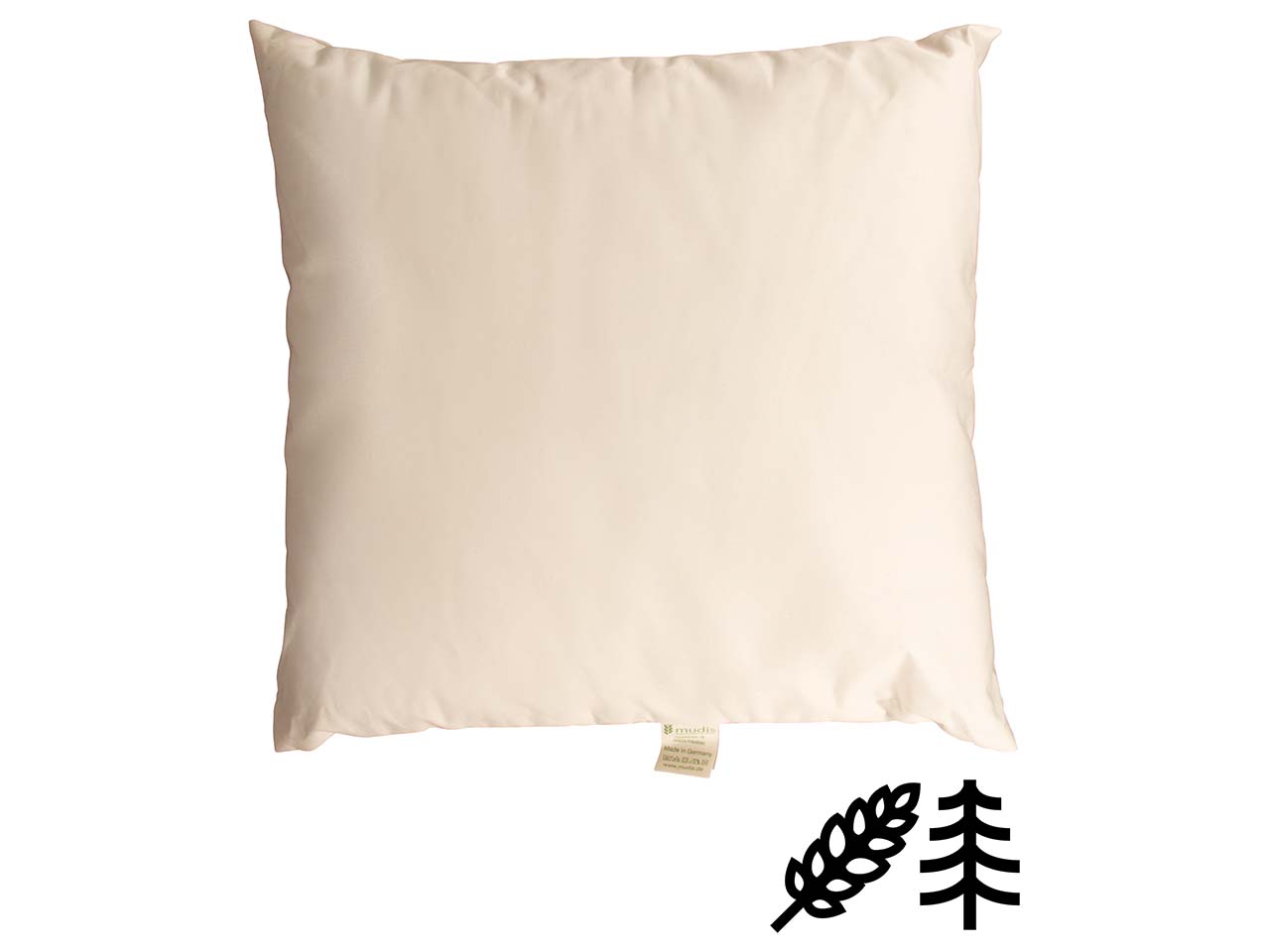 mudis Kopfkissen 40 x 40 cm Dinkelspelz/Zirbenholz