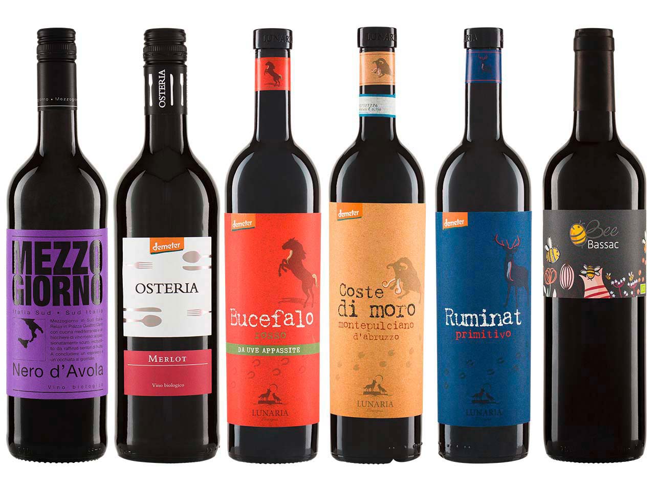 Bio-Rotwein-Paket 'Lieblingsweine' 6 x 0,75 l