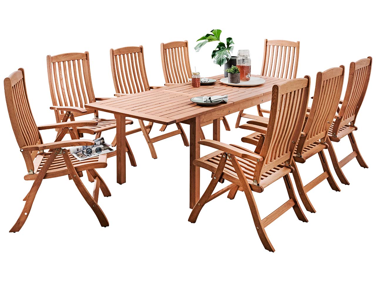 Gartenmöbel-Set 'Calea', 9-teilig, 8 Sessel, 1 Tisch