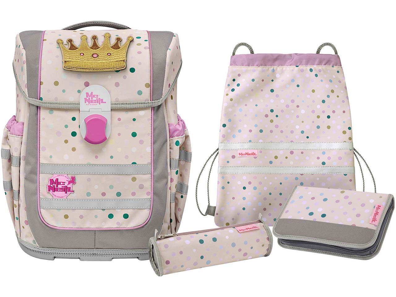 McNeill Schulranzen-Set 'McOcean' aus Recyclingkunststoff, dot