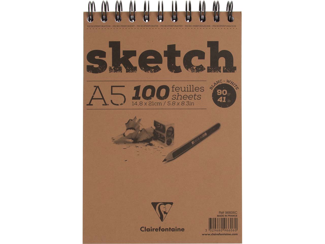 Clairfontaine Skizzenblock "Sketch", DIN A5, 100 Blatt
